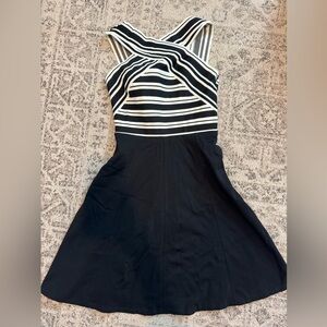 Anthro | Maeve Crosswise Flare Bandage Dress